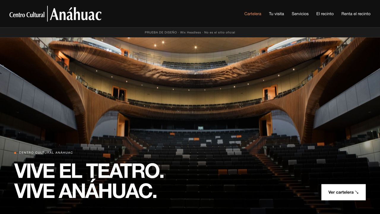 CeCMA · Centro Cultural Anáhuac: captura del sitio web