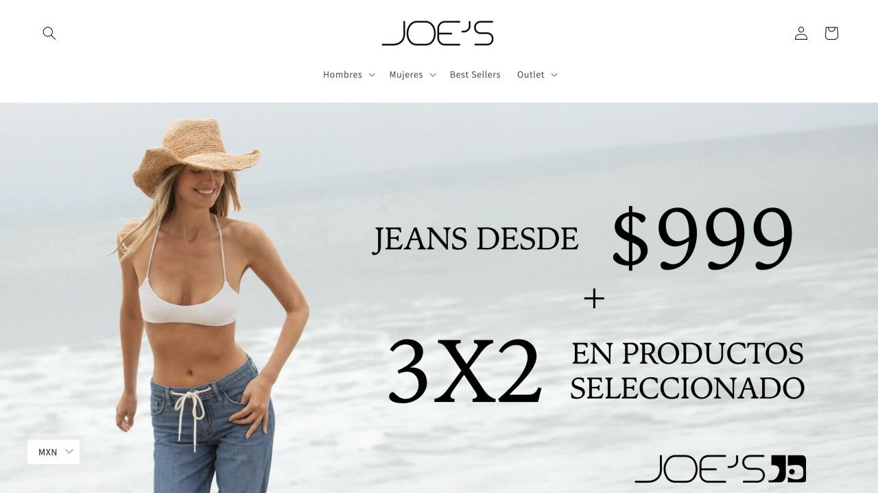 Sitio web de Joe’s Jeans