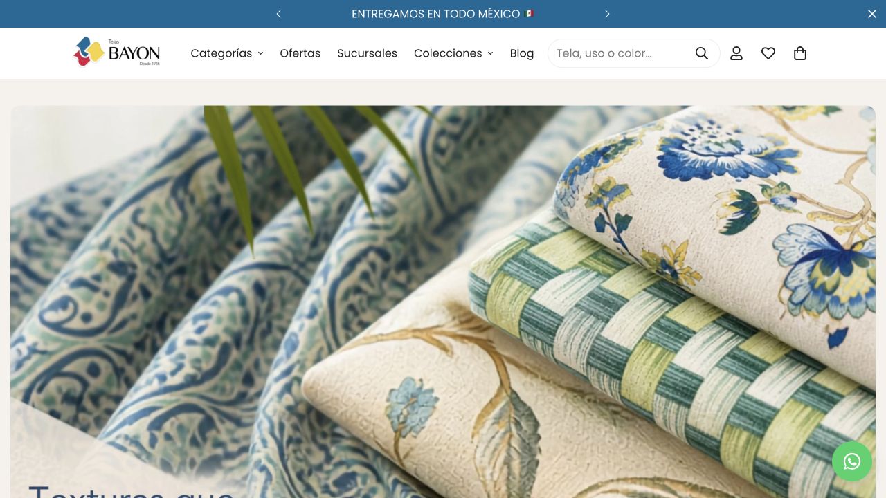 Sitio web de Telas Bayón